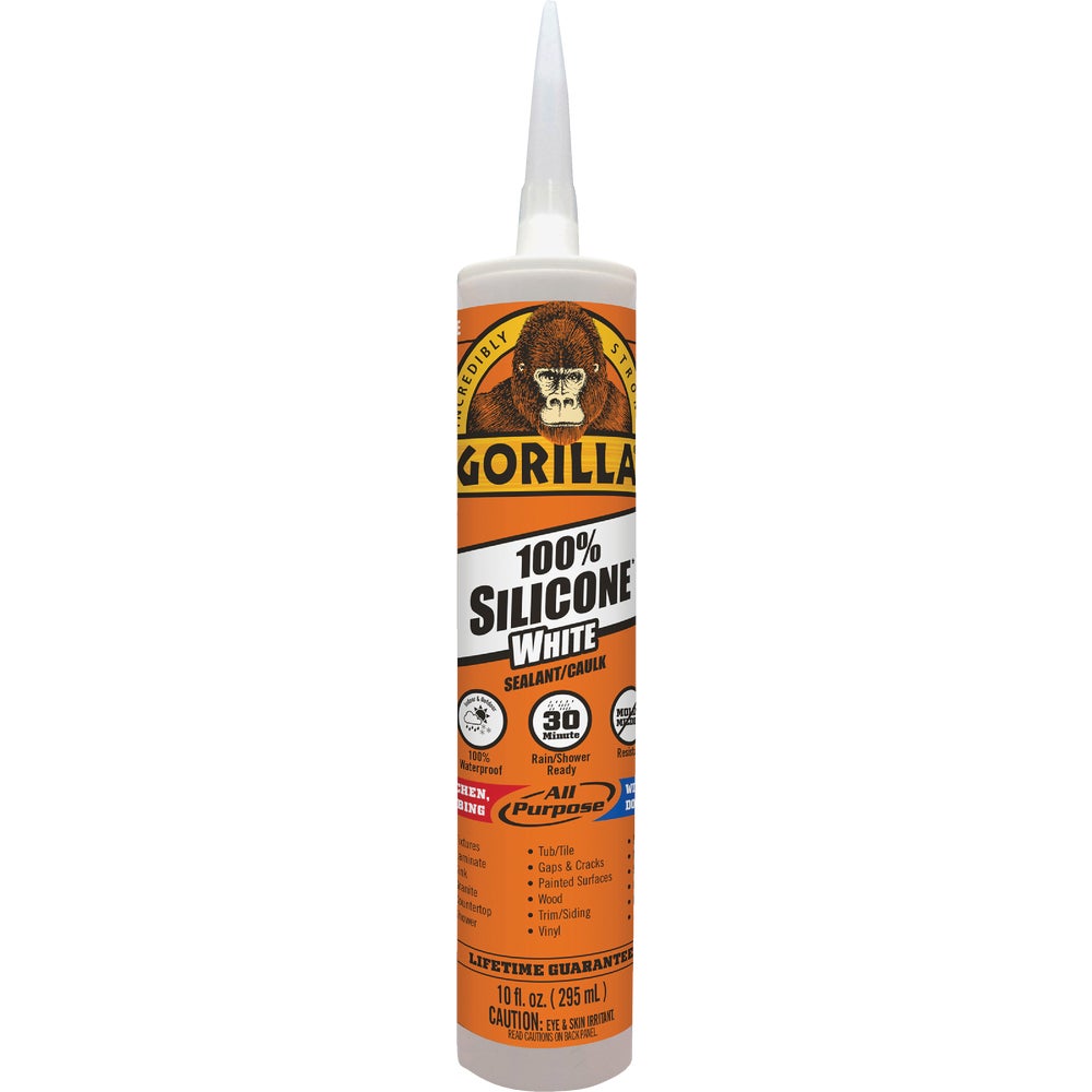 1 PK, Gorilla 108318Gorilla 10 Oz. White Caulk & Seal