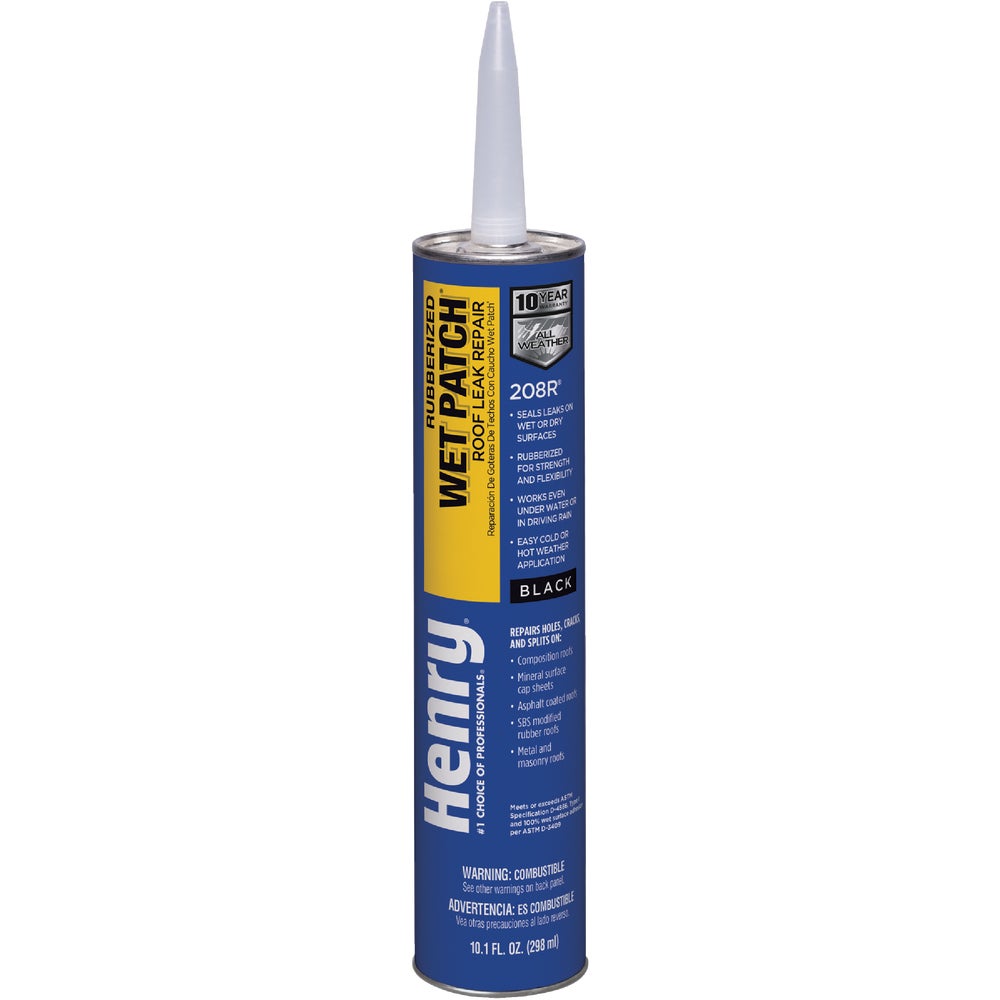 1 PK, Henry Wet Patch 10.1 Oz. Rubberized Roof Cement and Patching Sealant