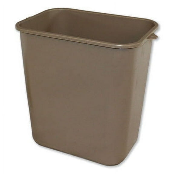 1 PK,Impact Soft-Sided Wastebasket, 28 qt, Polyethylene, Beige (7702BEI)