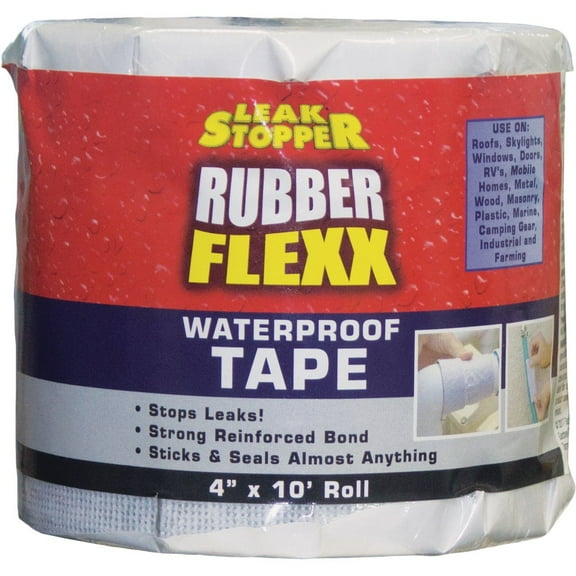 1 PK, Leak Stopper Rubber Flexx 4 In. x 10 Ft. Waterproofing & Seam Tape