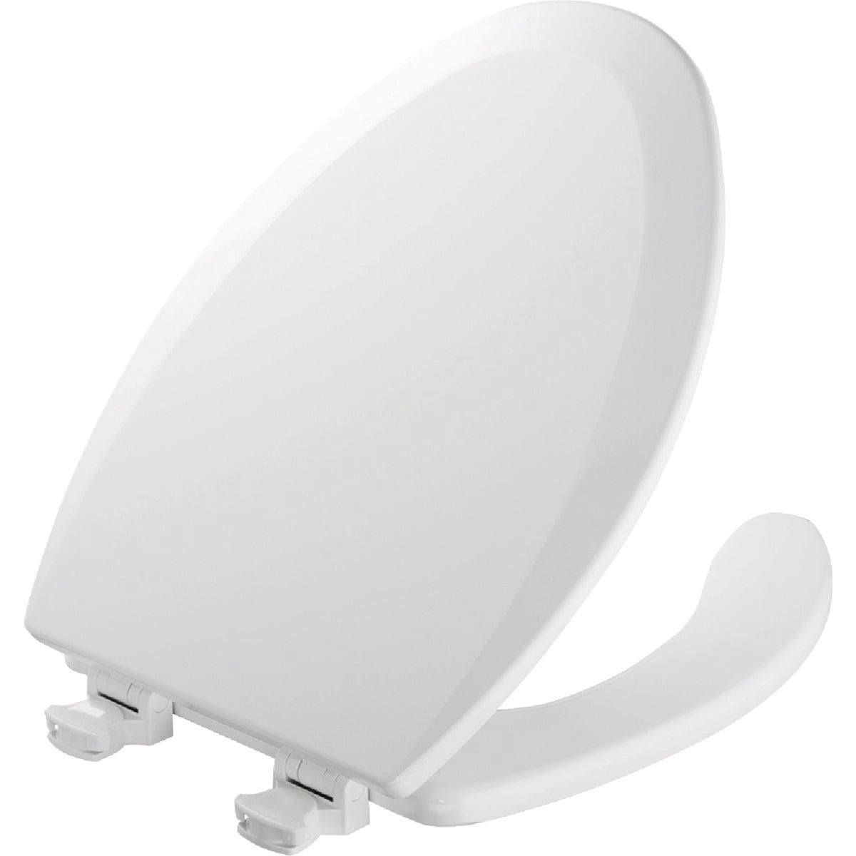 1-pack Mayfair Elongated Open Front Toilet Seat With Cover - Commercial White - 1 Pack — Residential Use, Standard Application