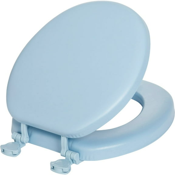 1 PK, Mayfair by Bemis Round Closed Front Premium Soft Sky Blue Toilet Seat