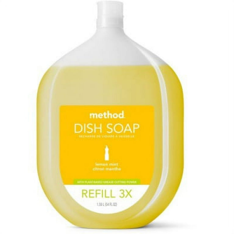 Method Dish Soap Refill - Liquid - 54 fl oz (1.7 quart) - Lemon Mint Scent - 1 Each - Green Method Dish Soap Refill - Liquid - 54 fl oz (1.7 quart) - Lemon Mint Scent - 1 Each - Green