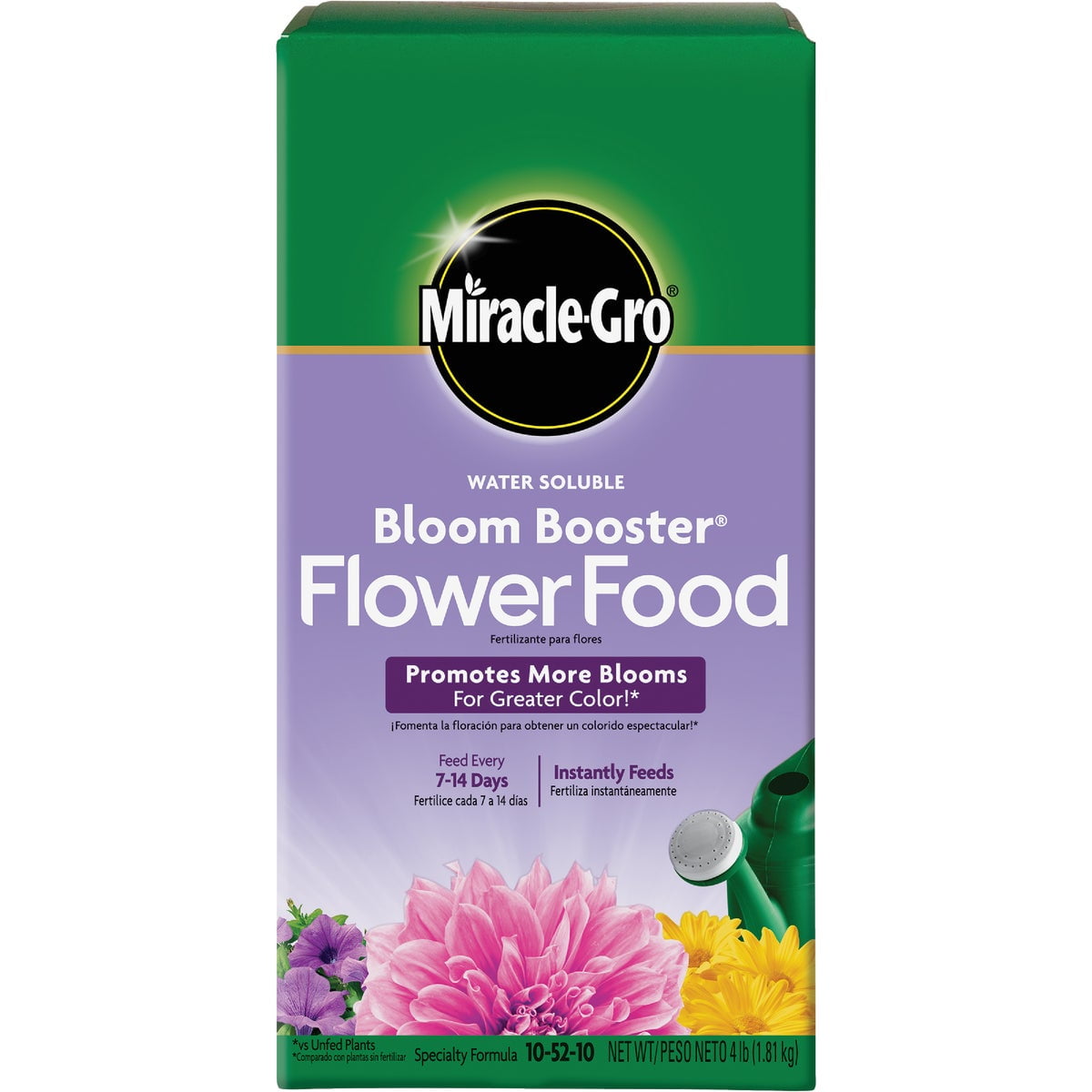 1 PK, MiracleGro Bloom Booster 4 Lb. Water Soluble Flower Food