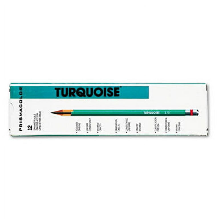 Turquoise Drawing Pencil, 2 mm, 4B, Black Lead, Turquoise Barrel, Dozen Turquoise Drawing Pencil, 2 mm, 4B, Black Lead, Turquoise Barrel, Dozen