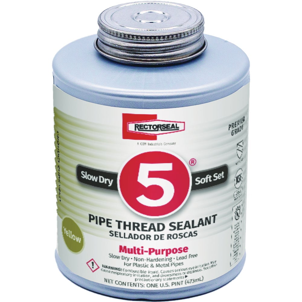 1 PK, Rectorseal 25431RectorSeal No 5 16 Oz Yellow Pipe Thread Sealant