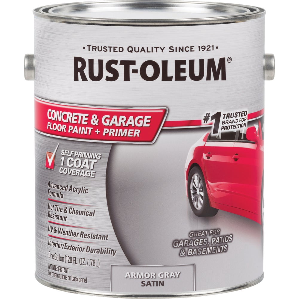 1 Pc RustOleum Concrete & Garage Floor Paint & Primer, 1 Gal., Armor
