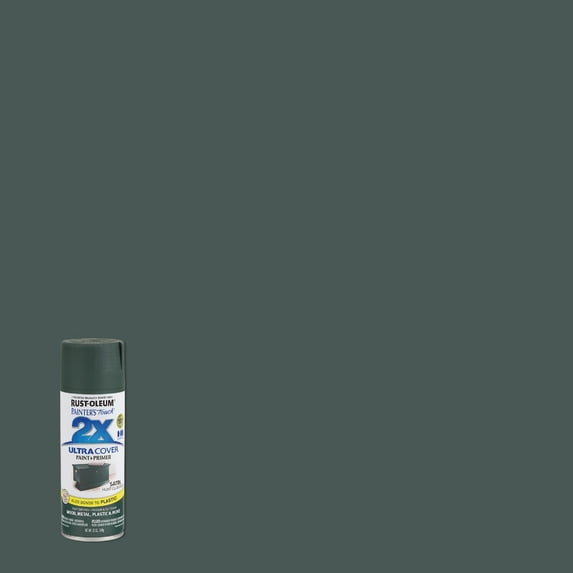1 PK, Rust-Oleum Painter's Touch 2X Ultra Cover 12 Oz. Satin Paint + Primer Spray Paint, Hunt Club Green