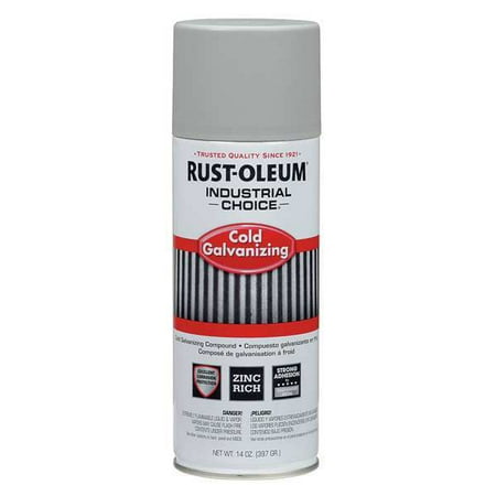 1 PK Rust-Oleum Spray Paint, Galvanized Zinc, Flat, 14 oz