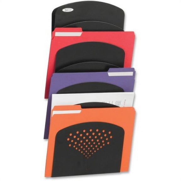 1 PK,Safco Seven Pocket Letter/Legal Steel Wall Rack (3185BL)