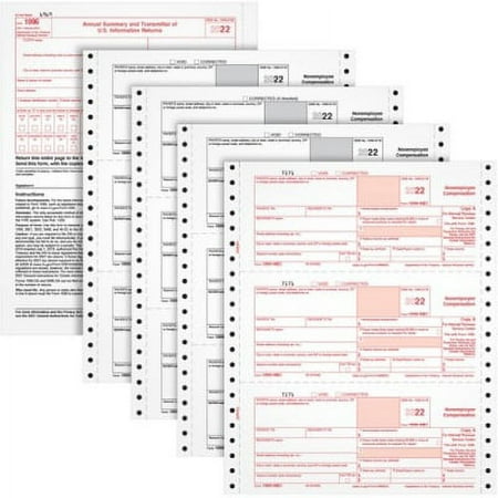 1 PK,TOPS 4-part 1099-NEC Tax Forms (2299NEC)