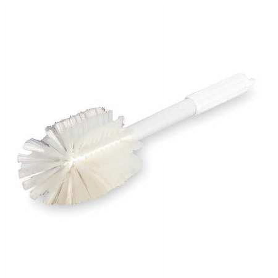 1 PK TOUGHGUY 2 3/4 in W Bottle Brush, Medium, 8 in L Handle, 4 in L Brush, White, Plastic, 12 in L Overall