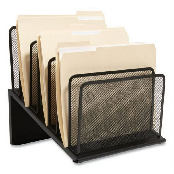 Wire Mesh Incline Sorter, Open Design, 7 Sections, Letter-Size, 11.41 x 11.41 x 11.02, Matte Black Wire Mesh Incline Sorter, Open Design, 7 Sections, Letter-Size, 11.41 x 11.41 x 11.02, Matte Black