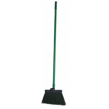 1 PK ToughGuy 12 in Sweep Face Broom, Medium, Synthetic, Green, 48 in L Handle