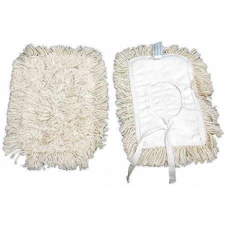 1 PK ToughGuy 8 in L Mop Head, Cut-End, White, Cotton