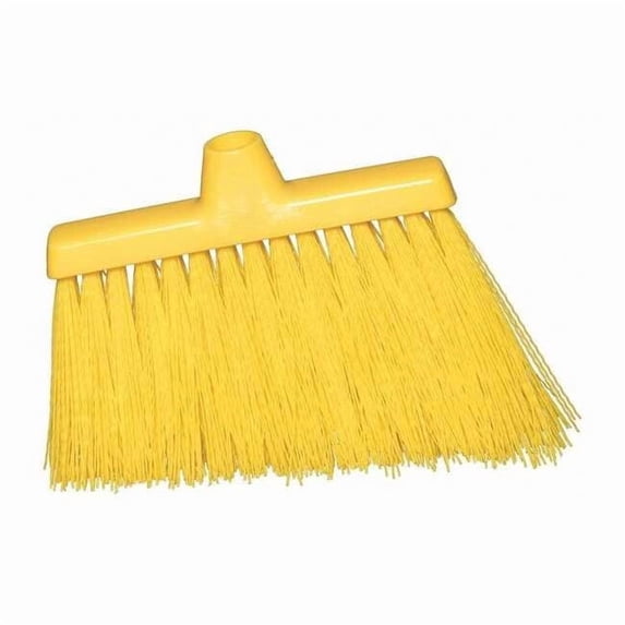 9 1/8 in Sweep Face Broom Head, Stiff, Synthetic, Yellow 48LZ45