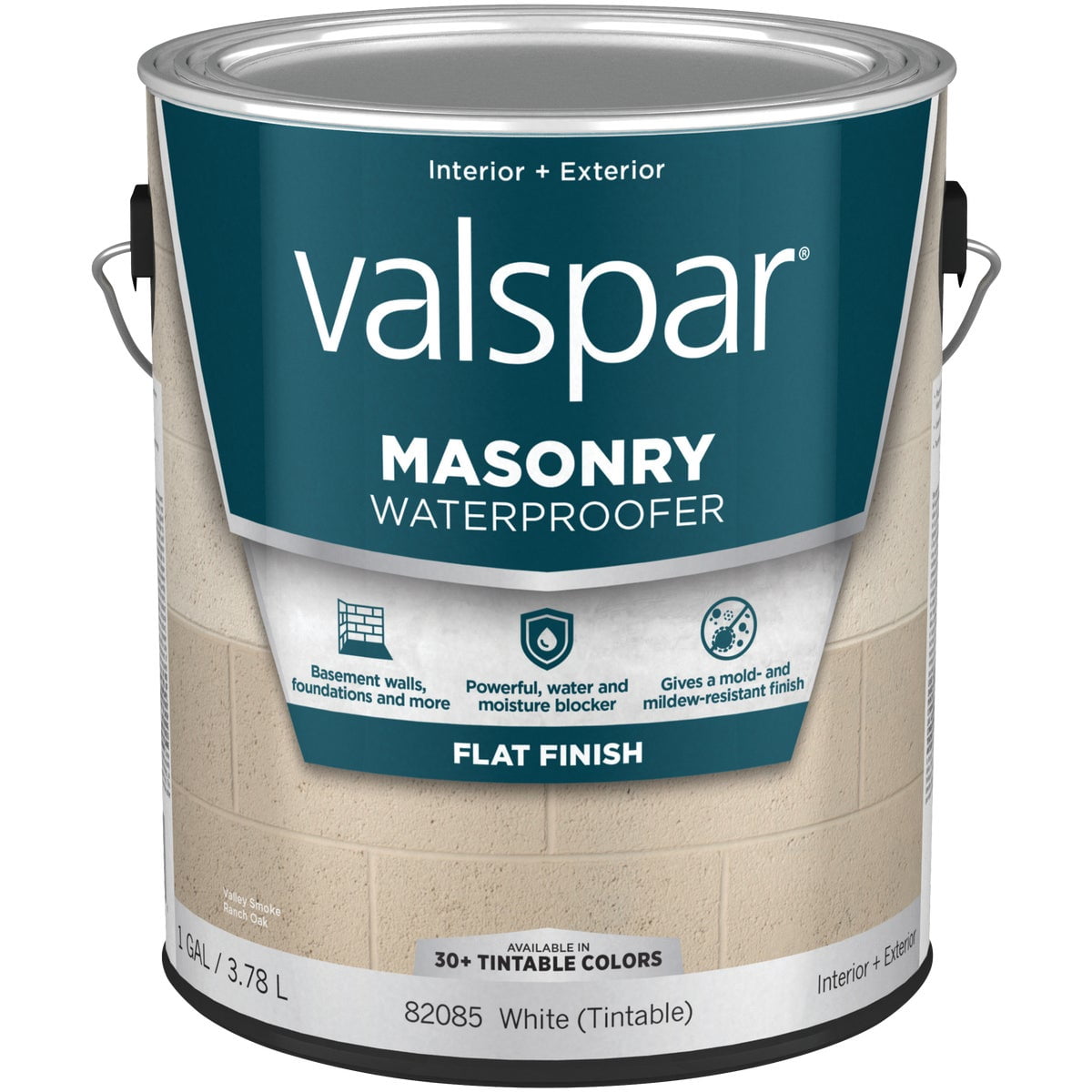 1PK Valspar HeavyDuty White Latex Masonry Waterproofer, 1 Gallon, Perfect for Exterior Concrete