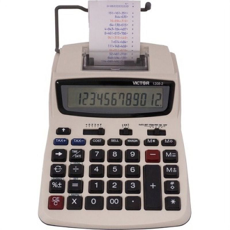 1 PK,Victor 1208-2 12 Digit Compact Commercial Printing Calculator