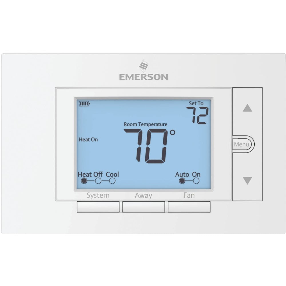 White Digital Non-Programmable Thermostat with Backlit Display