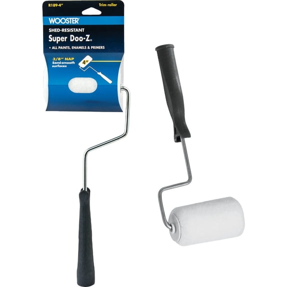 1 PK, Wooster R189-4-Wooster Super Doo-Z 4 In. Woven Paint Roller Cover & Frame
