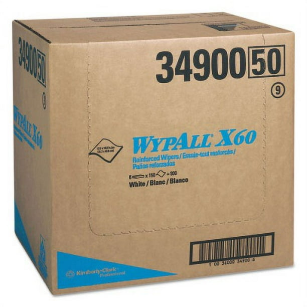General Clean X60 Cloths, Flat Sheet, 12.5 x 16.8, White, 150/Box, 6 Boxes/Carton General Clean X60 Cloths, Flat Sheet, 12.5 x 16.8, White, 150/Box, 6 Boxes/Carton