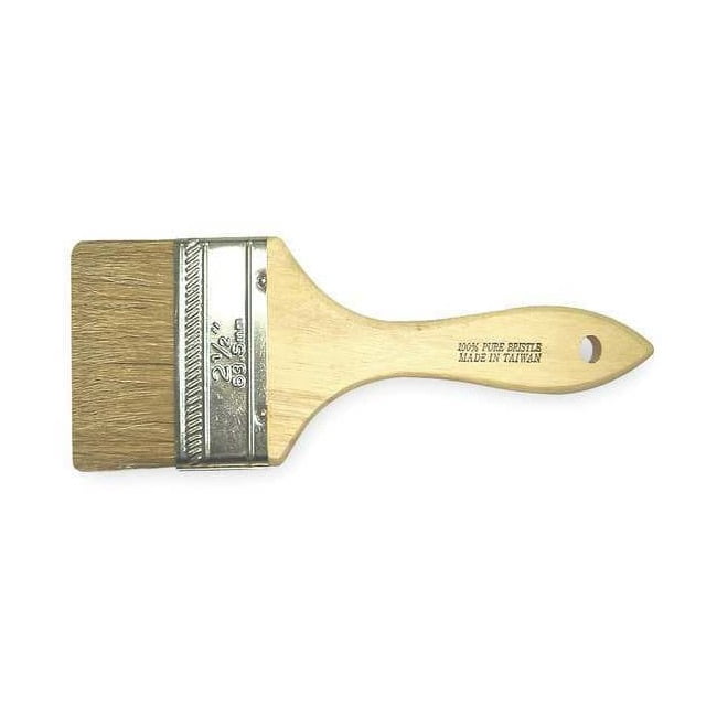 2-1/2" Chip Soft, China Hair Bristle, Paint Brush, Unfinished Wood Handle, 24 PK