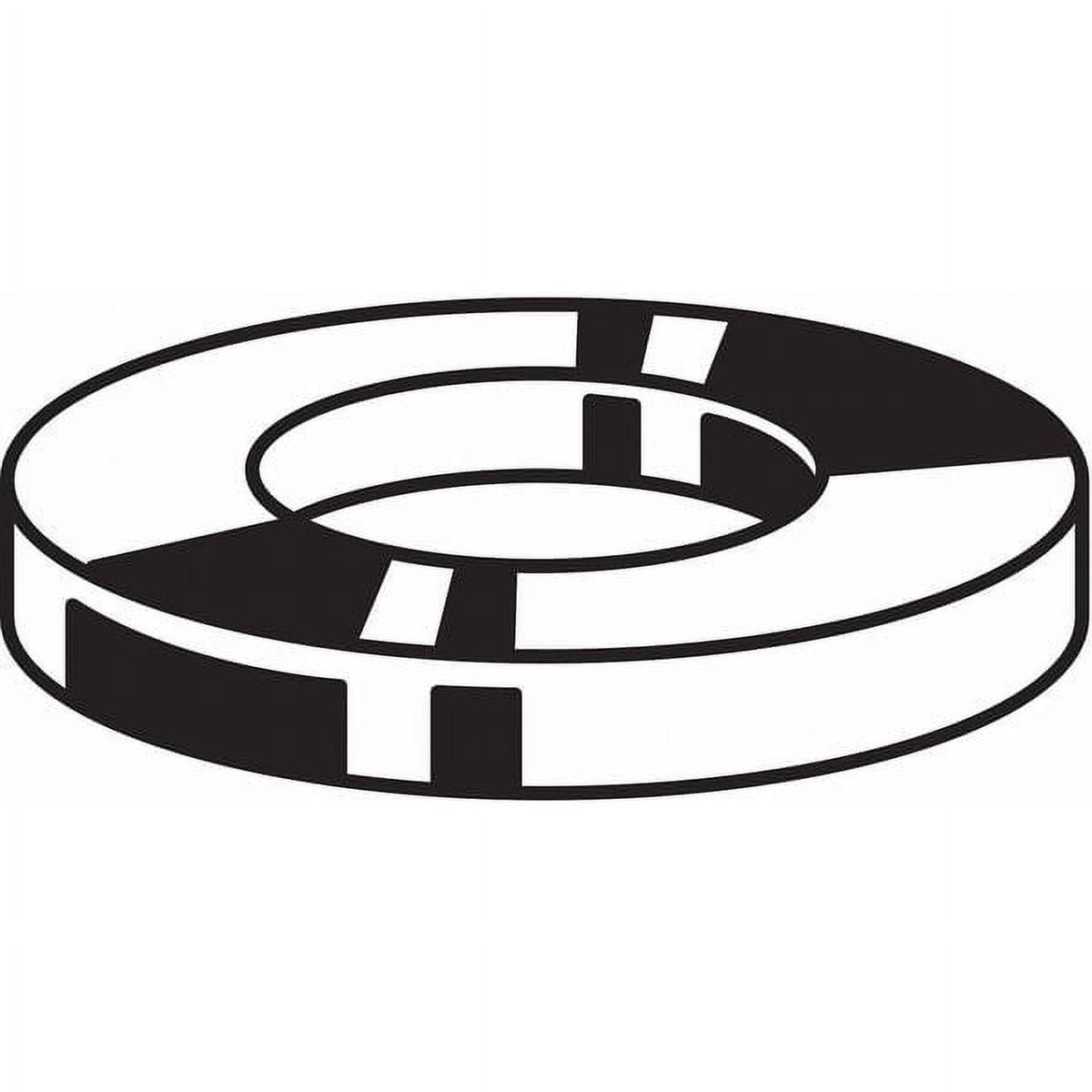 ZoroSelect Flat Washer, Fits Bolt Size 3/8 in 316 Stainless Steel, Plain Finish, 50 PK