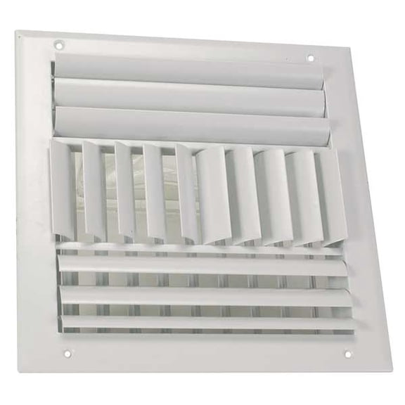 1PACK ZoroSelect 4MJK9 Sidewall/Ceiling Register , 10 X 10 , White ,