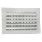 1 PK ZoroSelect Sidewall/Ceiling Register, 5.75 X 9.75, White, Aluminum