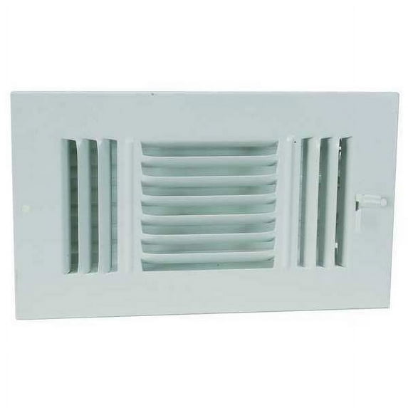 1pack ZoroSelect 4MJG9 Sidewall/Ceiling Register , 8 X 14 , White , Steel