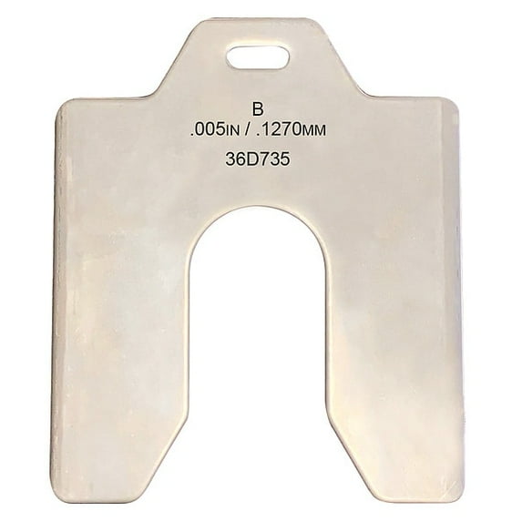 Manufacturer Varies Slotted Shim 3 x 3" x 0.015", Pk20 36D737