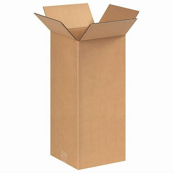 1 PK ZoroSelect Tall Corrugated Boxes, 8" x 8" x 17