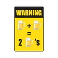 thumbnail image 1 of 1 PLUS 1 BEERS EQUAL 2 Aluminum Sign drink two alcohol parking, 1 of 4