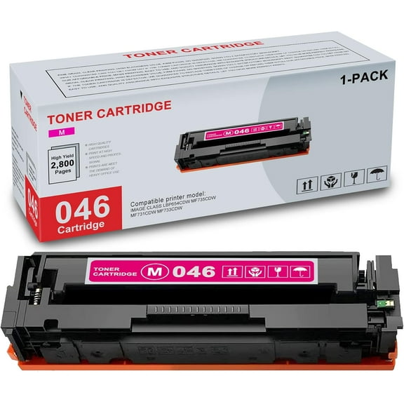 1-Pack 046 1248C001 Magenta Toner Cartridge High Yield Compatible CRG046 046 Replacement for Canon CRG046 046 for imageCLASS LBP654Cdw MF735Cdw MF731Cdw MF733Cdw Printer