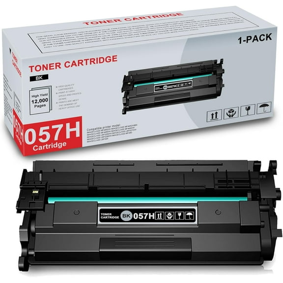 1-Pack 057H 3010C001 Black Toner Cartridge High Yield Compatible CRG057H 057H Replacement for Canon MF445dw MF445dwbn MF448dw MF449dw LBP226dw LBP227dw LBP228dw MF440 LBP220 Printer