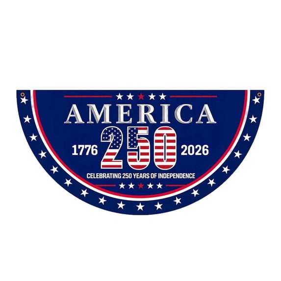 1 Pack 1.5x3 Feet USA Pleated Fan Flags, Patriotic USA Bunting Banner for Outside,Half Fan Flag Home Decor for 4th of July Memorial Day Independence Day Fourth July Decorations Outdoor(Blue)