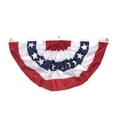 thumbnail image 1 of 1 Pack 1.5x3 Feet USA Pleated Fan Flags, Patriotic USA Bunting Banner for Outside,Half Fan Flag Home Decor for 4th of July Memorial Day Independence Day Fourth July Decorations Outdoor（White）, 1 of 5