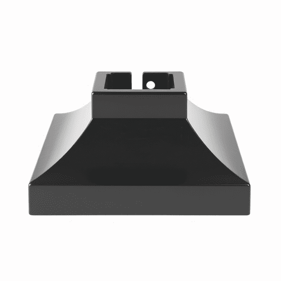 1 Pack 1" Aluminum Deck Post Base Cover, Post Skirt for Handrail, Stair, Porch, Railing Base Bracket Cover (Black)