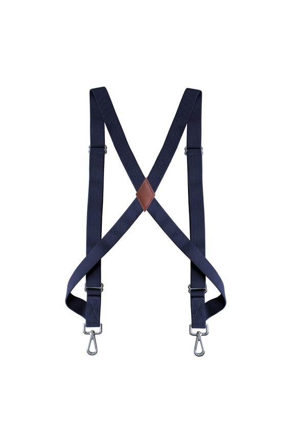 1 Pack 1 Inch Wide Elastic Work Suspenders For Men Heavy Duty Side Hook Adjustable Braces Fit Big & Tall Guys Various Classic Tones