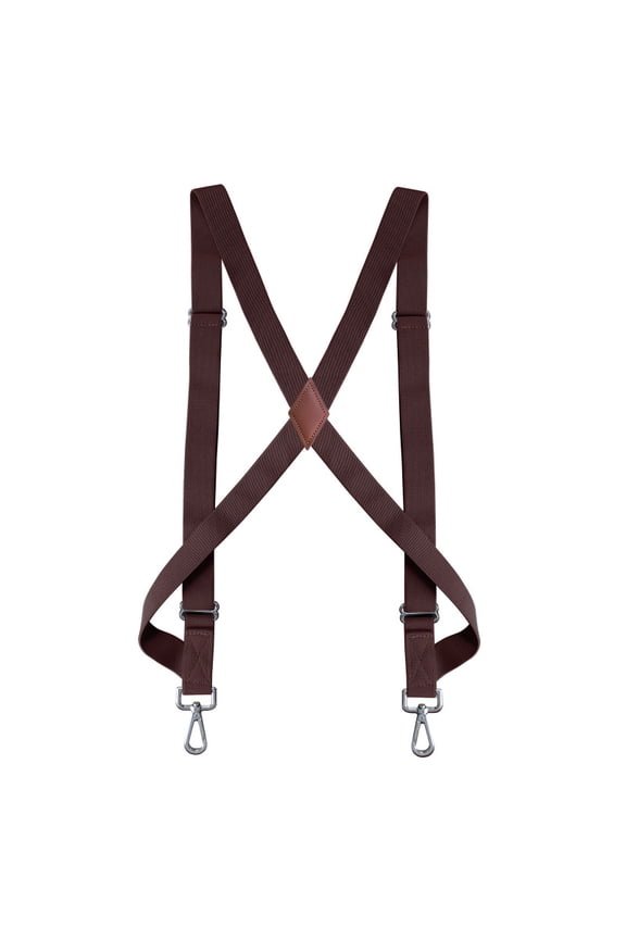 1 Pack 1 Inch Wide Elastic Work Suspenders For Men Heavy Duty Side Hook Adjustable Braces Fit Big & Tall Guys Various Classic Tones