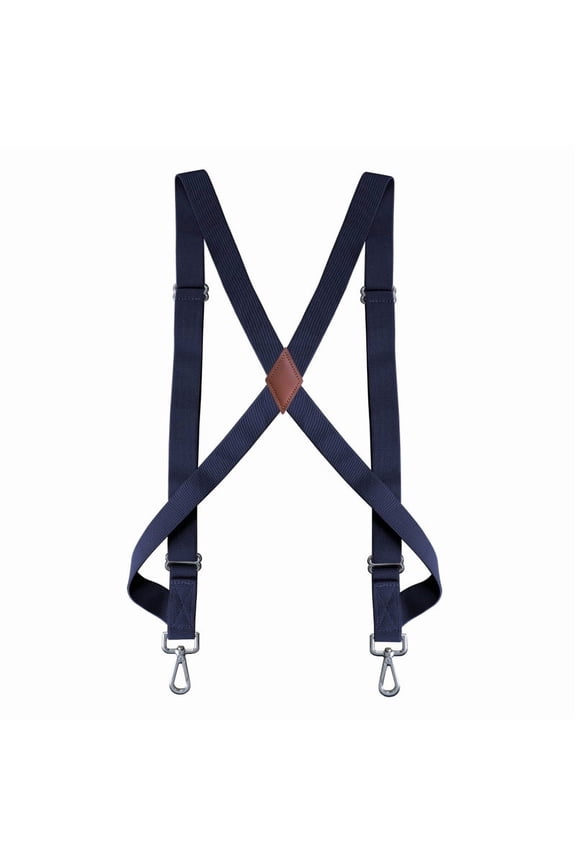 1 Pack 1 Inch Wide Elastic Work Suspenders For Men Heavy Duty Side Hook Adjustable Braces Fit Big & Tall Guys Various Classic Tones