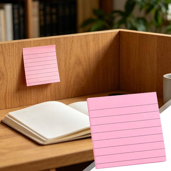 1 Pack/100 Sheets Inspirational Sticky Notes, 3" x 3" Sticky Notes with Lines, To Do List Notepad Lined Sticky Notes, Square Sticky Notes for Office, Meeting, Home