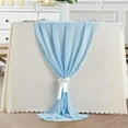 thumbnail image 1 of 1 Pack 10Ft Chiffon Table Runner, 27.5 x118 Inches Sheer Chiffon Table Runner Romantic Boho Rustic Wedding Table Runner for Birthday Party Decor Bridal Baby Shower Table Decoration, Light Blue, 1 of 7