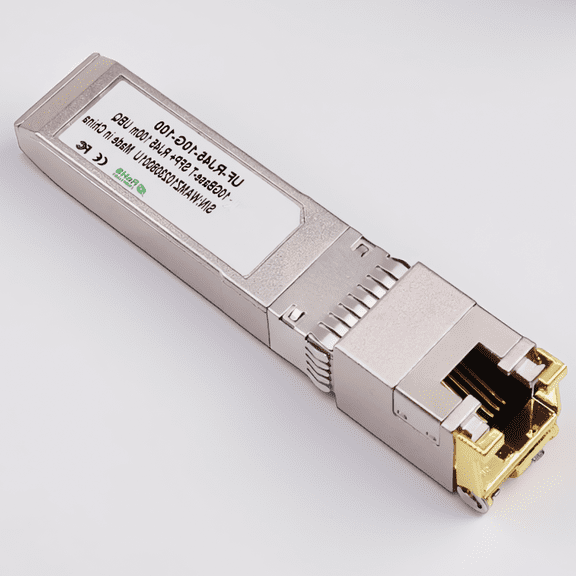 1-Pack 10G SFP+ to RJ45 Transceiver Module, 1G/2.5G/5G/10GBase- Copper, 10G SFP+ Port, Up to 100m