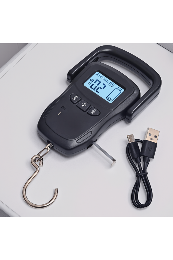 1-Pack 110 LB Propane Scale, Rechargeable Hanging Scale with LCD Display and Tare Function, for 5-40 LB Tanks