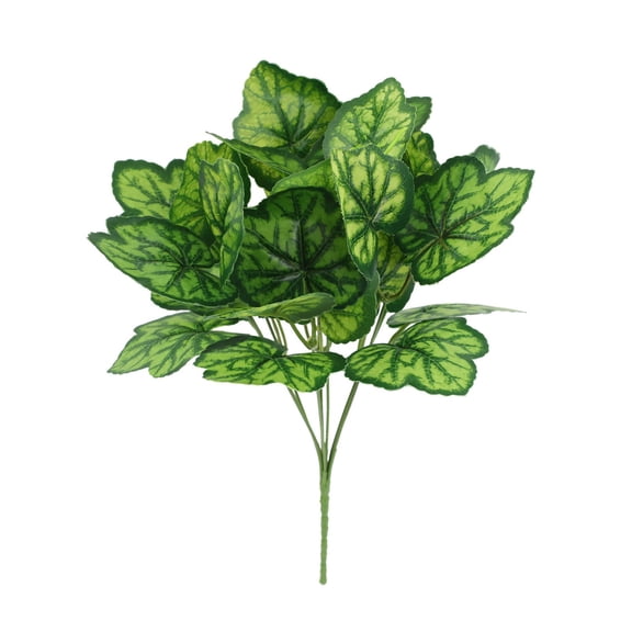 1-Pack 12" Artificial Grape Leaf Bush, 7-Branch Faux Greenery Foliage for Vase Home Decor