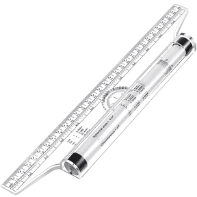 Parallel Rolling Ruler 12 inch Clear Metric Drawing Tool with Protractor for Drafting Measuring