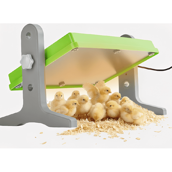 1-Pack 12"x8" Chick Brooder Heating Plate, Adjustable Temperature & Height, Heater for Chicks Ducks and Birds, Green