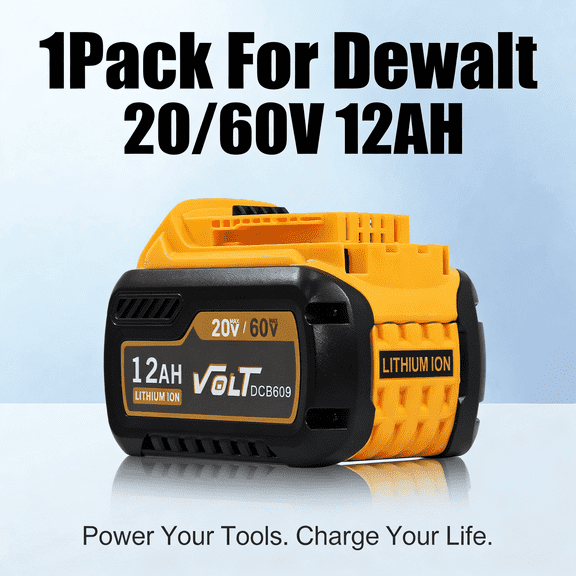 AERDU 12Ah Battery for DeWalt DCB609 DCB612, 20V MAX FLEXVOLT Compatible