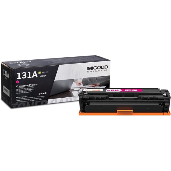 1-Pack 131A Toner Replacement for HP 131A | CF213A Magenta Toner Cartridge (with chip) High Capacity 2,100 Pages Compatible Pro 200 Color MFP M276n MFP M276nw M251n M251nw Printer